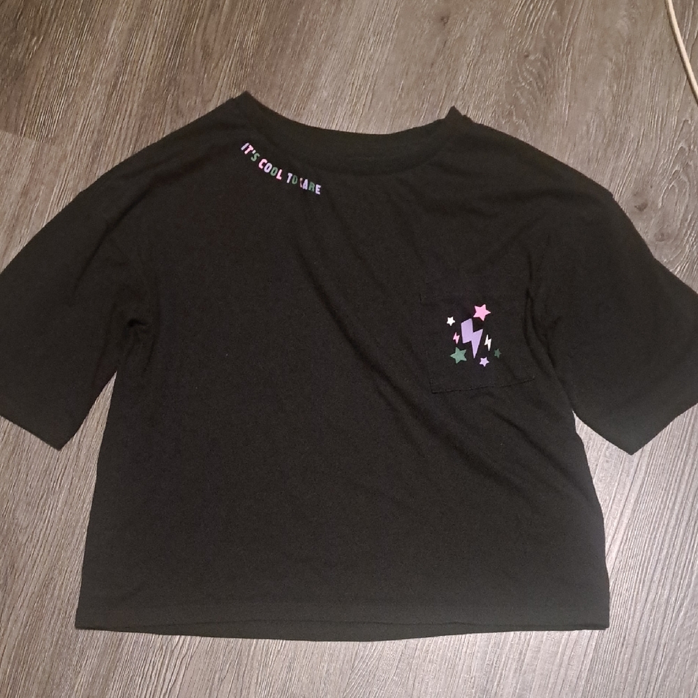 Black Graphic Tee For Kids